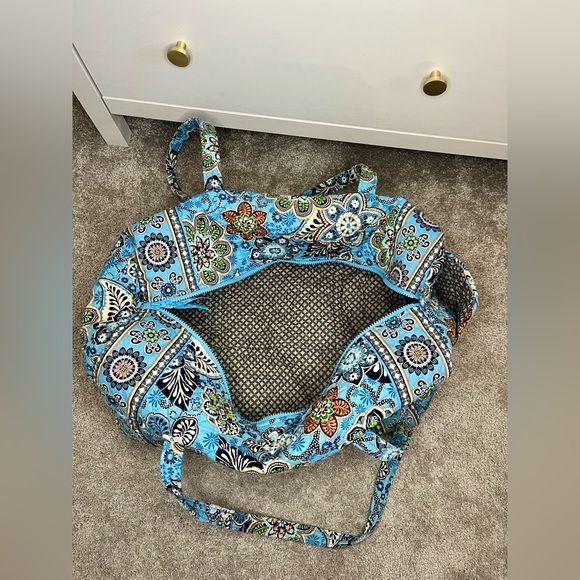 Vera Bradley Bali Blue Weekender Tote Duffle Bag - Picture 4 of 10